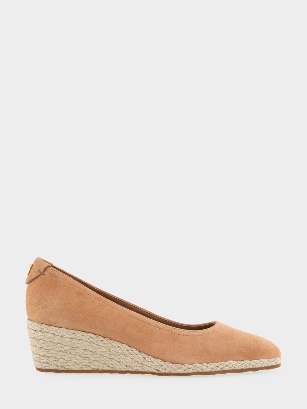 AEROSOLES Tan Suede Braided Wedge Pump